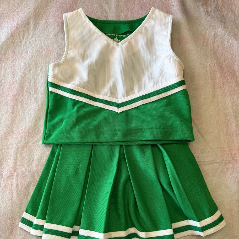 Green and White Cheerleader Costume for Kids